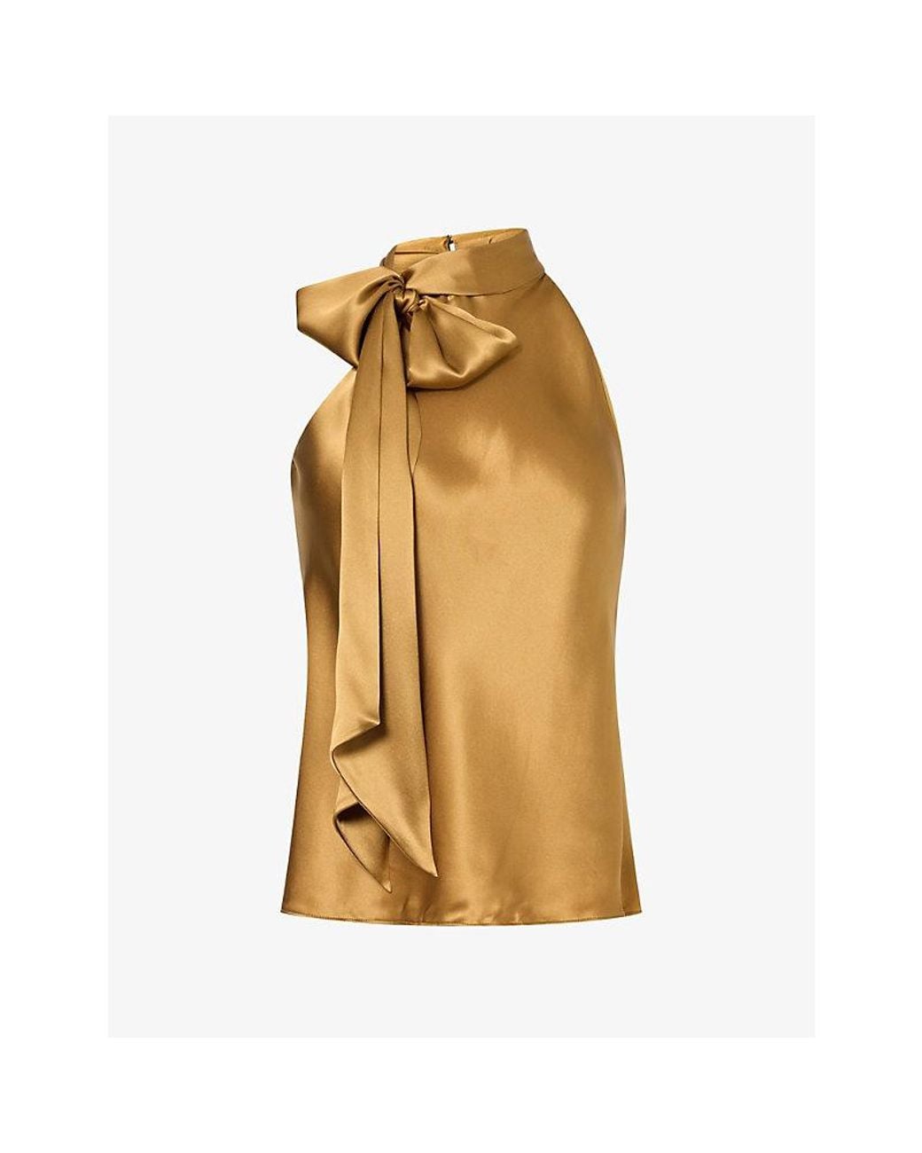 FRAME Metallic The Ribbon Silk Top