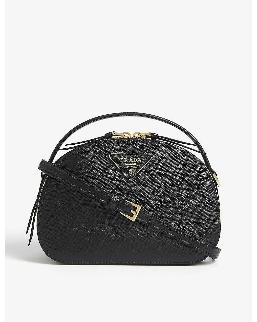 Prada Odette Saffiano Lux Nero Black Mini Backpack