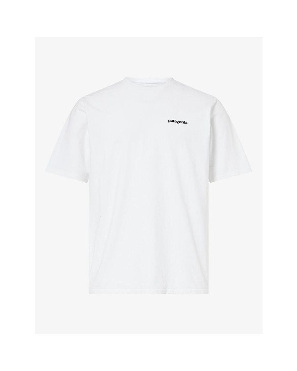 Patagonia White Responsibilitee Logo-Print Cotton T-Shirt for men