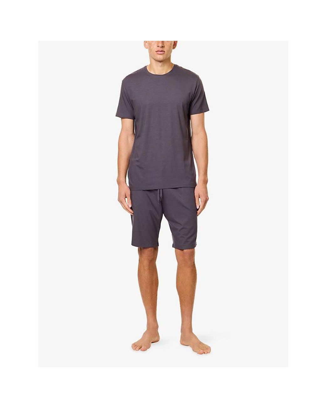 Derek Rose Gray Basel Modal-Jersey Shorts for men
