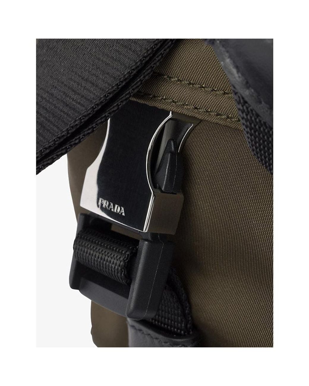 Prada Black Explore Re-Nylon Woven Belt Bag for men