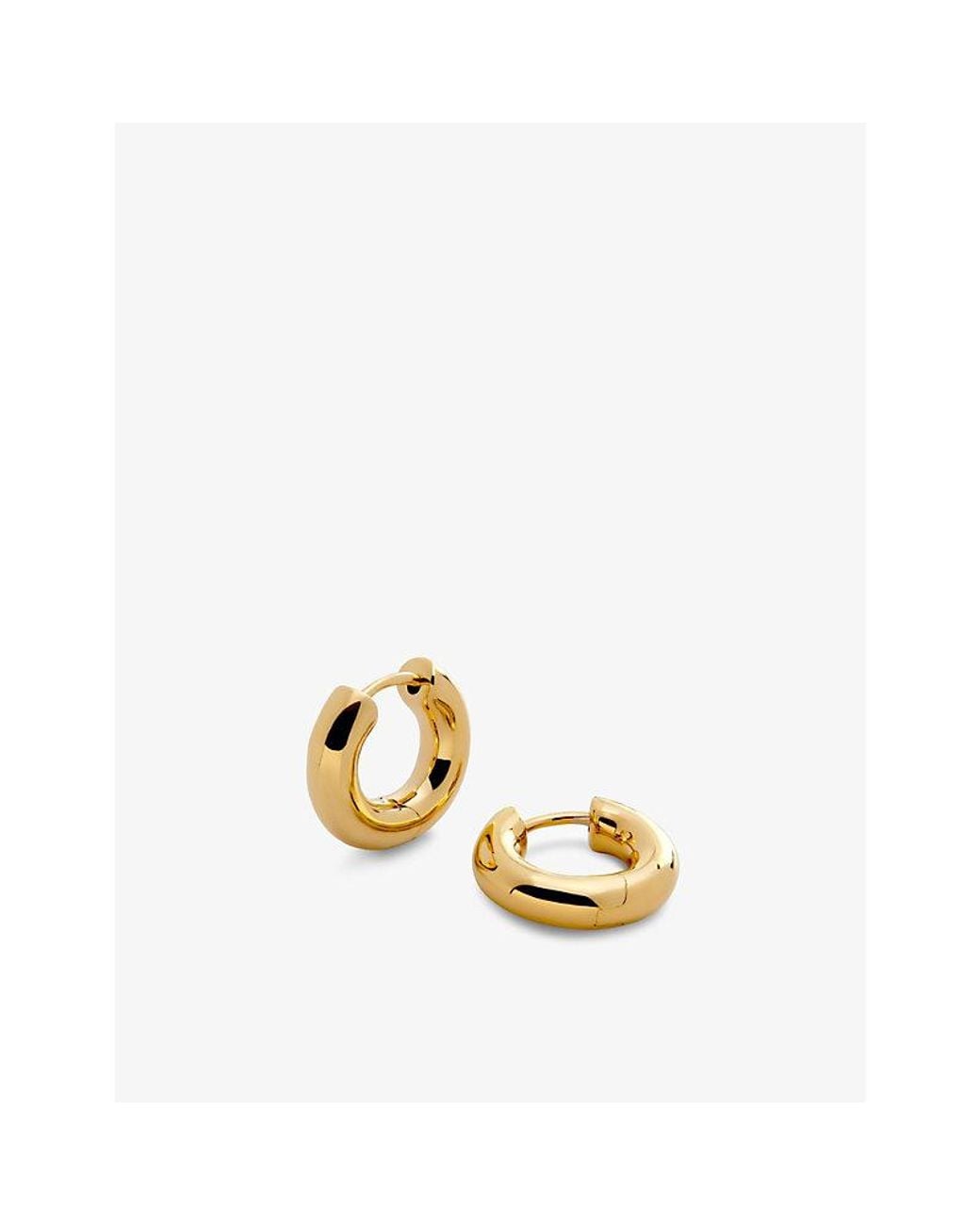Monica Vinader Metallic Essential Click 18Ct Vermeil Sterling- Huggie Earrings