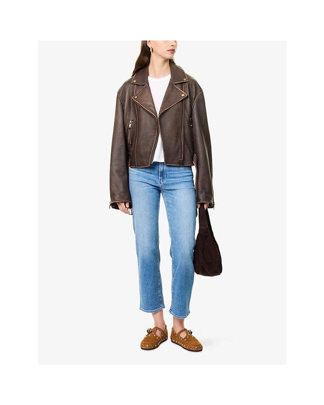 PAIGE Blue Mason Ankle-Crop Stretch-Denim Jeans