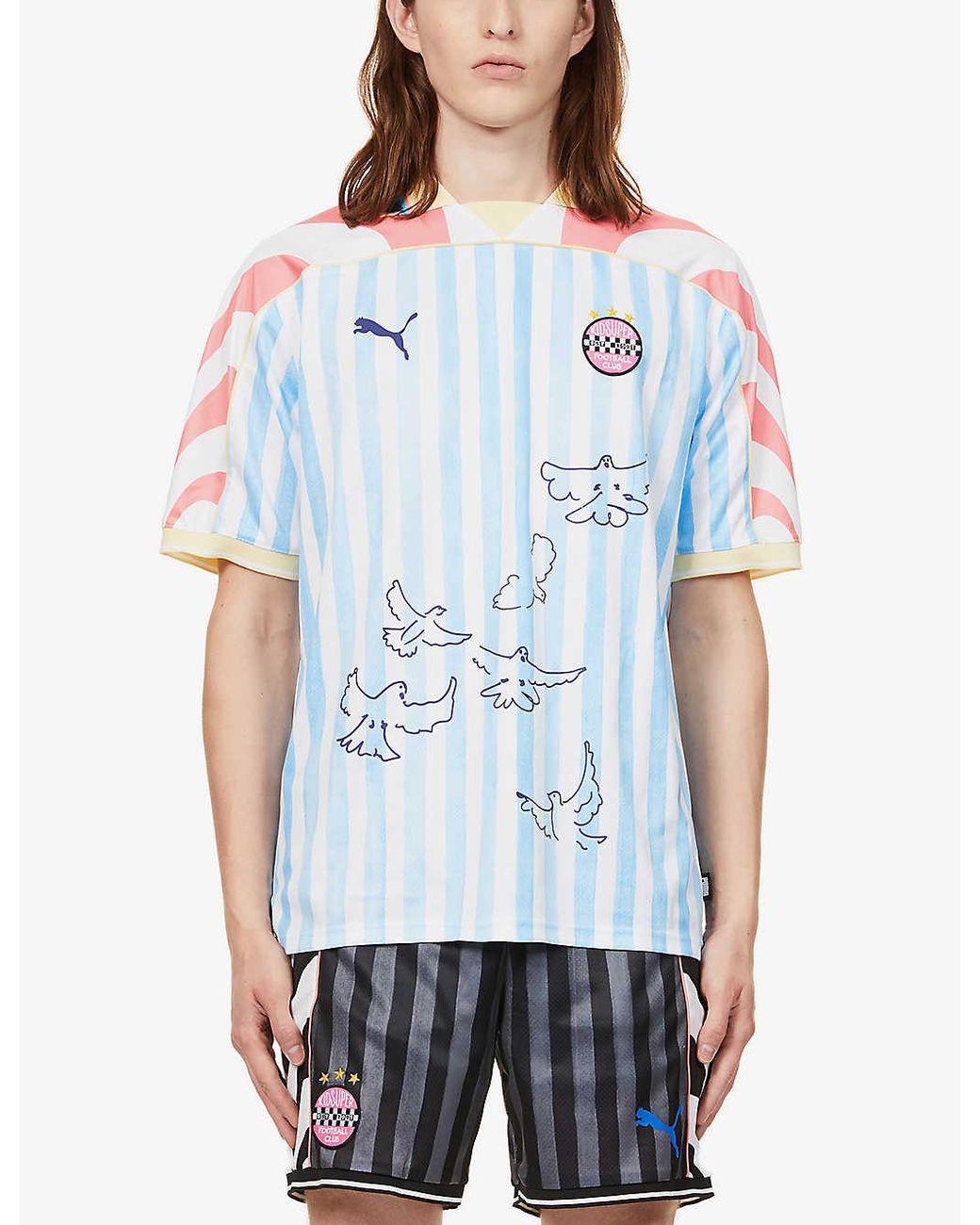 PUMA X Kidsuper Graphic-print Jersey T-shirt in Blue for Men