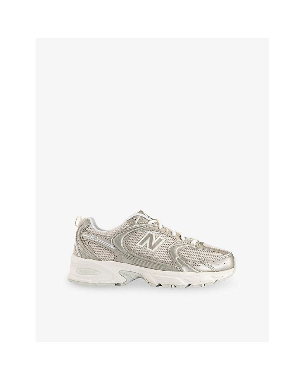 New Balance White Mr530 Leather And Mesh Trainers