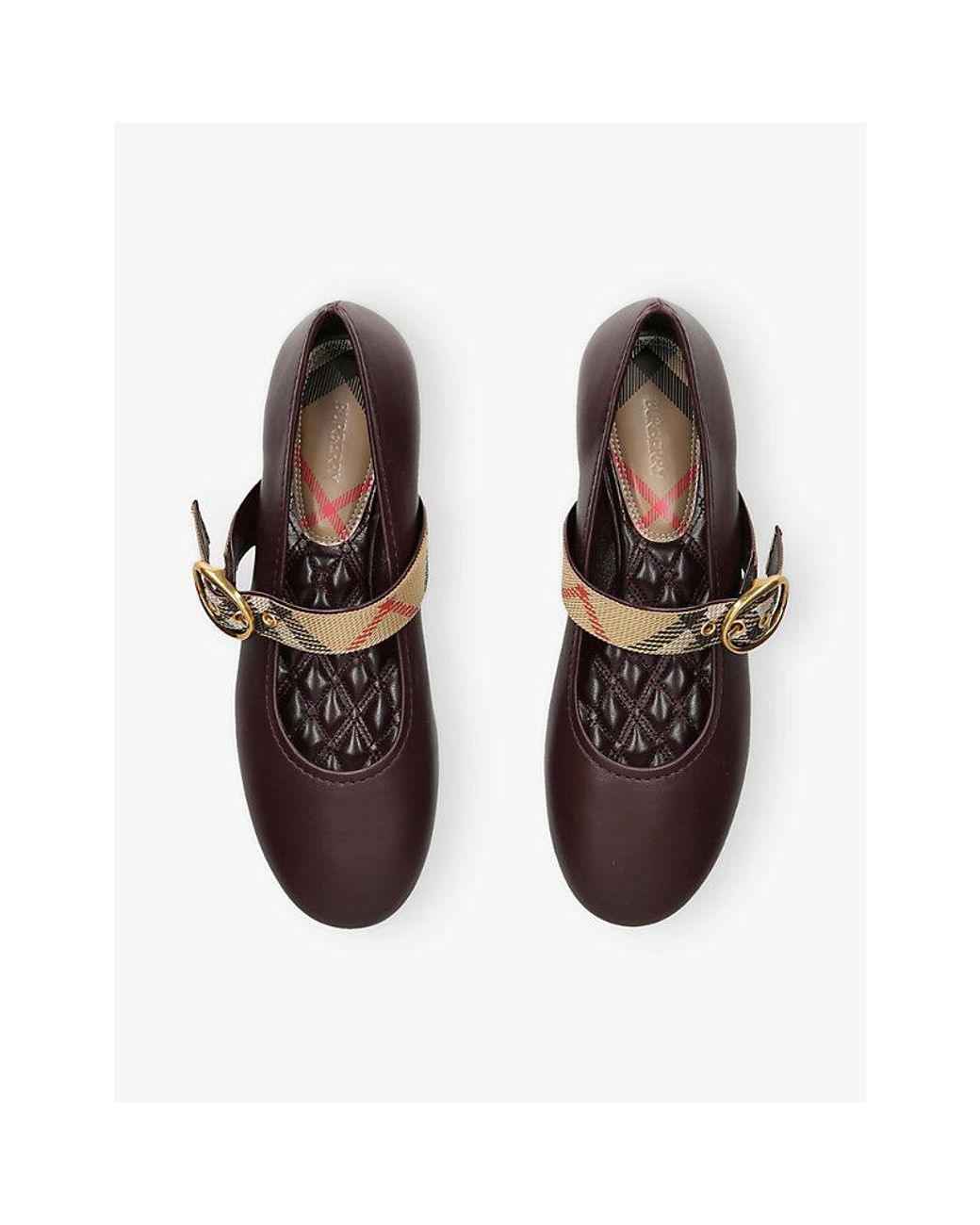 Burberry Brown Robin Leather Flats
