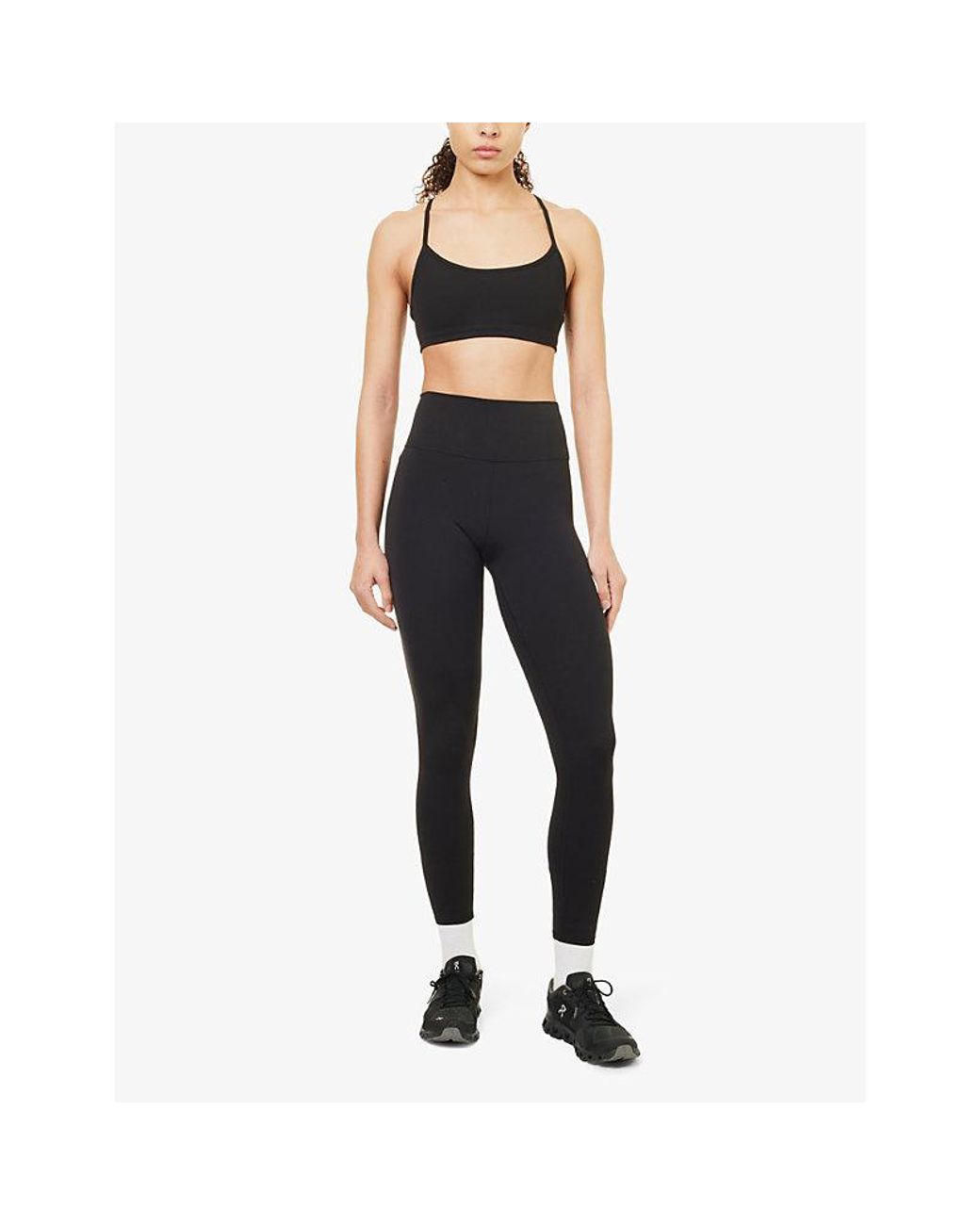 vuori Blue Bliss Brand-Patch Stretch-Polyamide Leggings