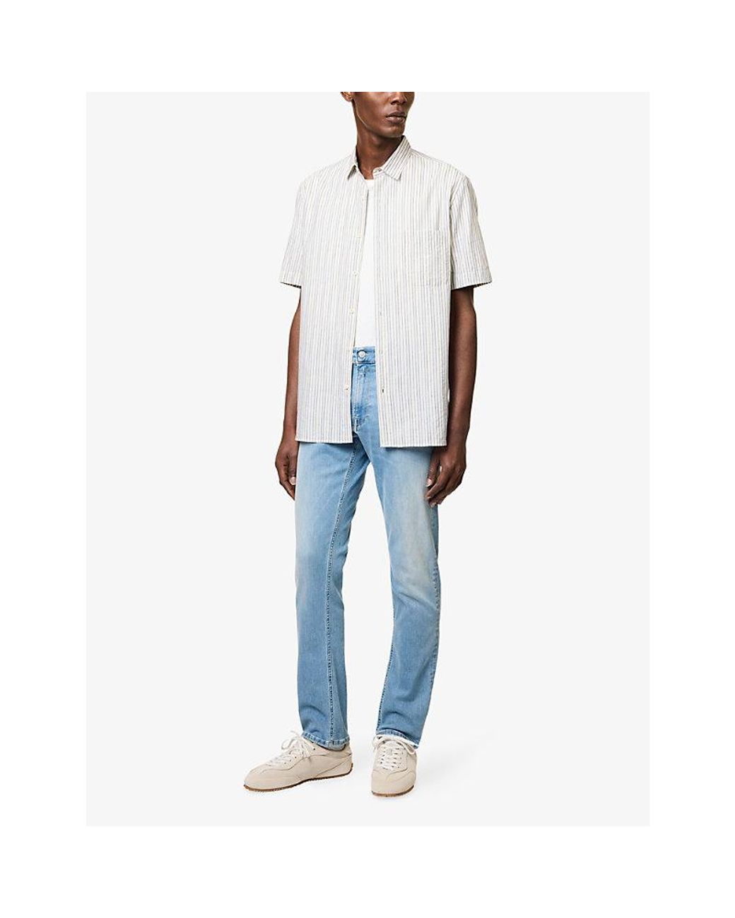 Replay Blue Grover Straight Hyperflex Denim Jeans for men