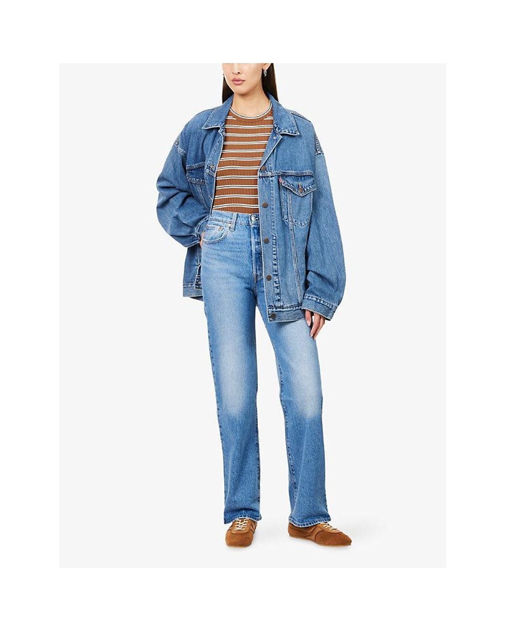 Levi's Blue Ribcage Straight-Leg Denim Jeans