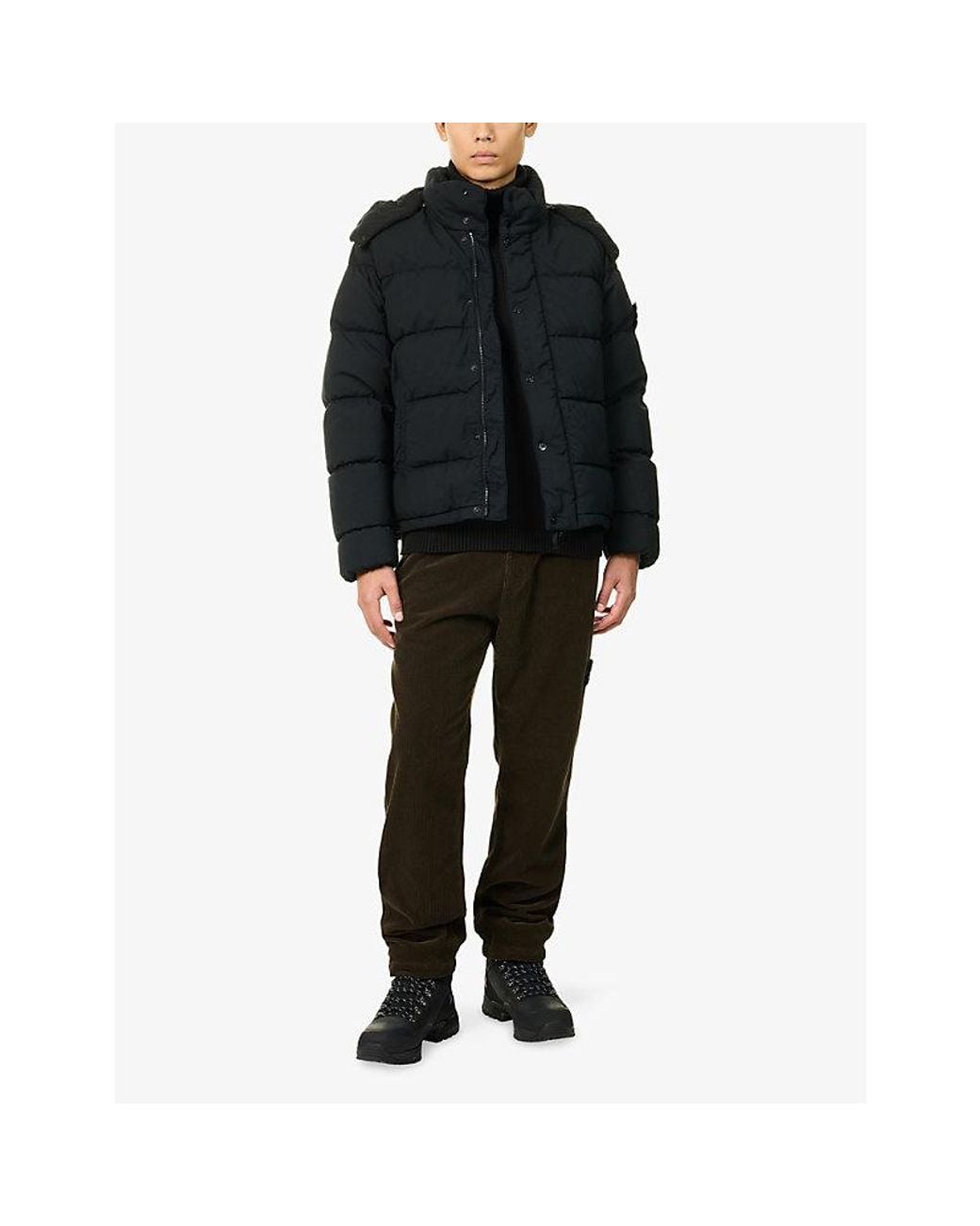 Stone Island Blue Ripstop-Tc Ghost Wool Down Puffer Jacket for men