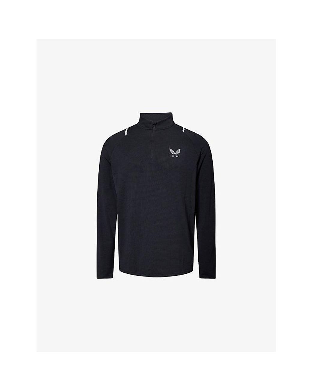 Castore Blue Apex Training Quarter-Zip Stretch-Jersey Top for men