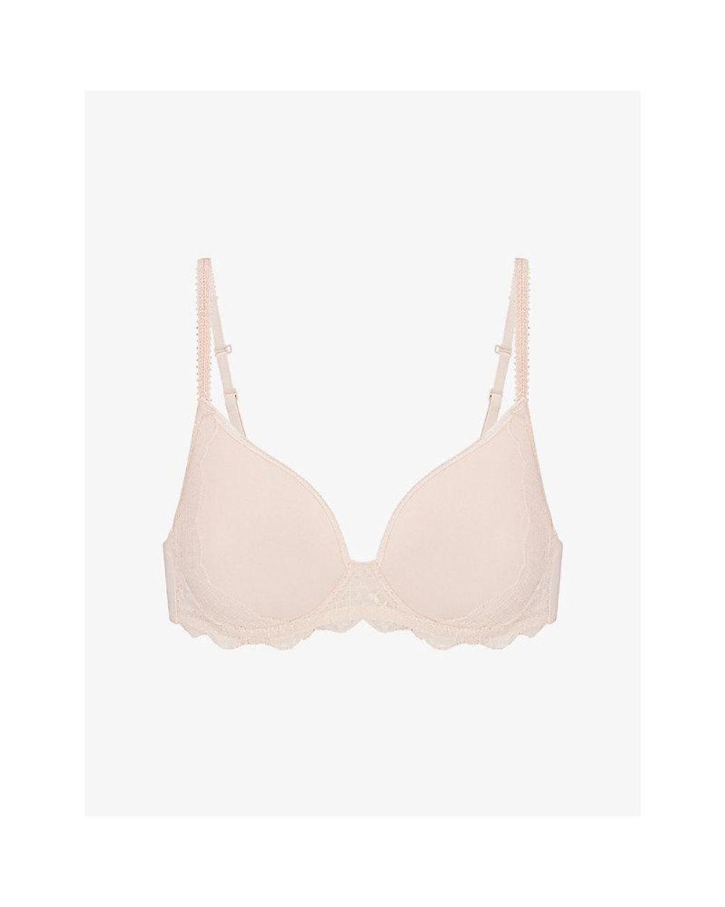 Simone Perele White Reve Plunge Stretch-Woven Bra