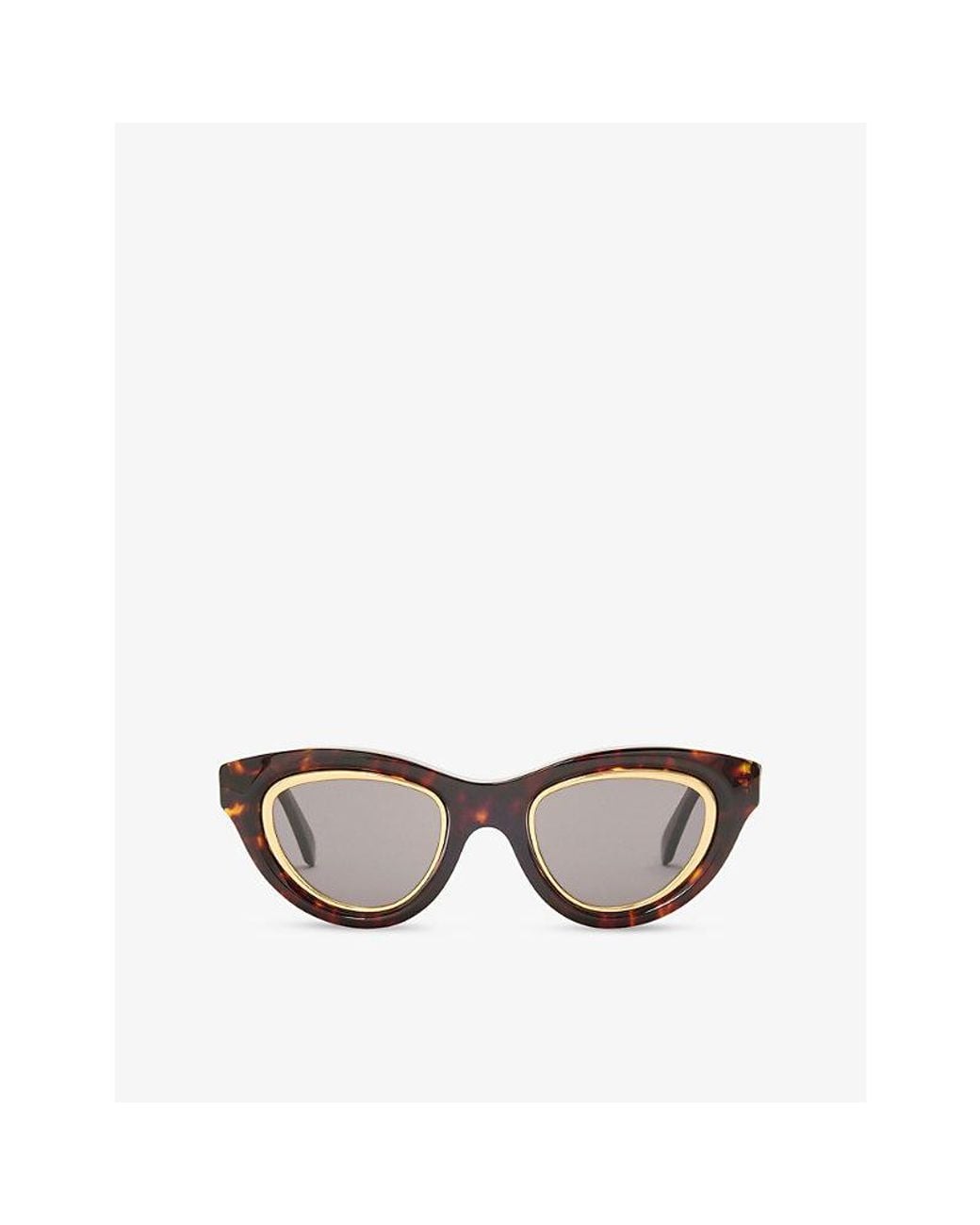 Loewe Metallic Cat Eye Mini Anagram Acetate Sunglasses