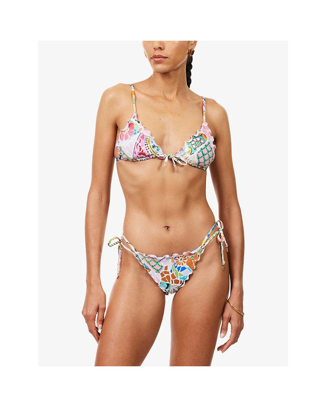 Seafolly Multicolor Boheme Triangle Bikini Top