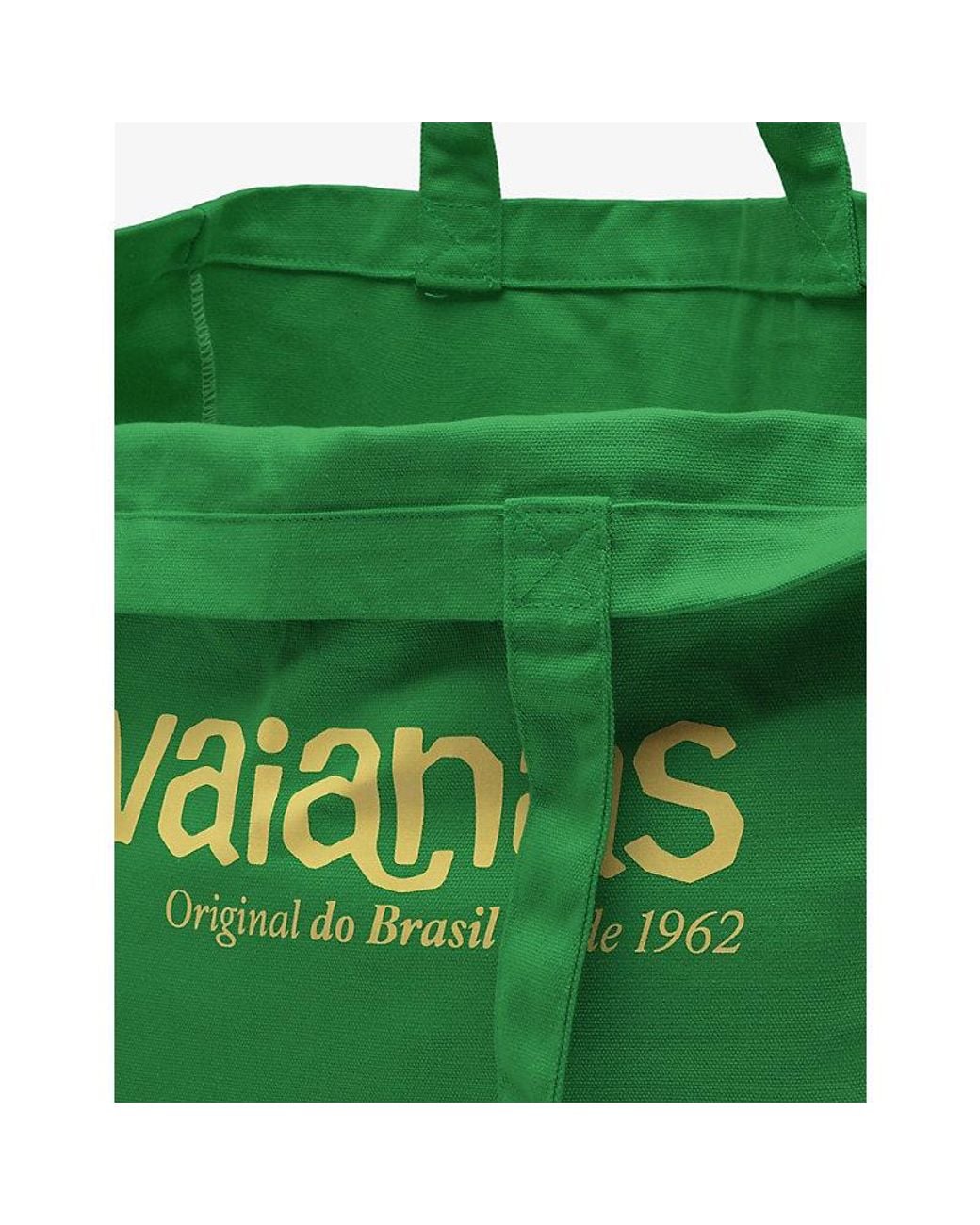 Havaianas Green Branded Cotton-Blend Beach Bag Xl