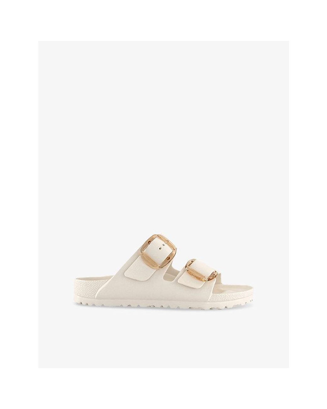 Birkenstock Natural Arizona Big Buckle Suede Sandals