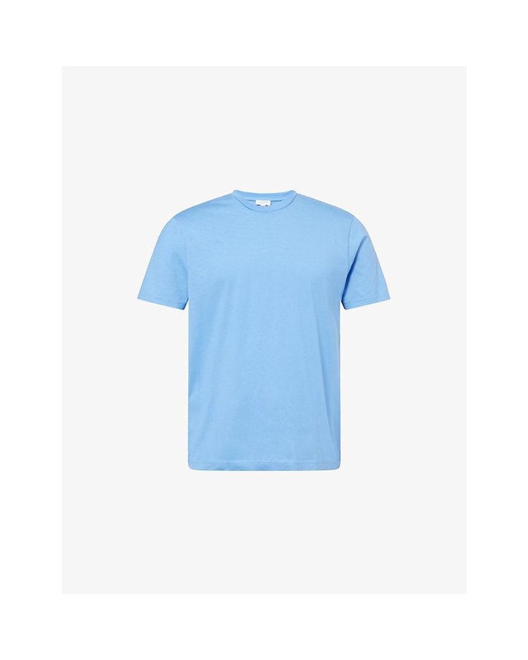Sunspel Blue Short-Sleeve Riviera Cotton-Jersey T-Shirt for men