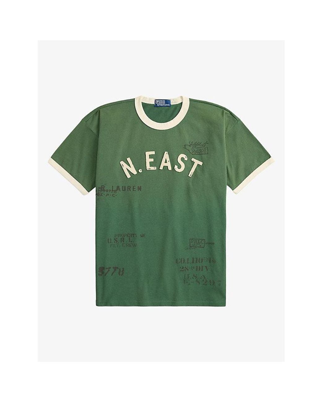 Polo Ralph Lauren Green N. East Vintage-Fit Cotton-Jersey T-Shirt for men