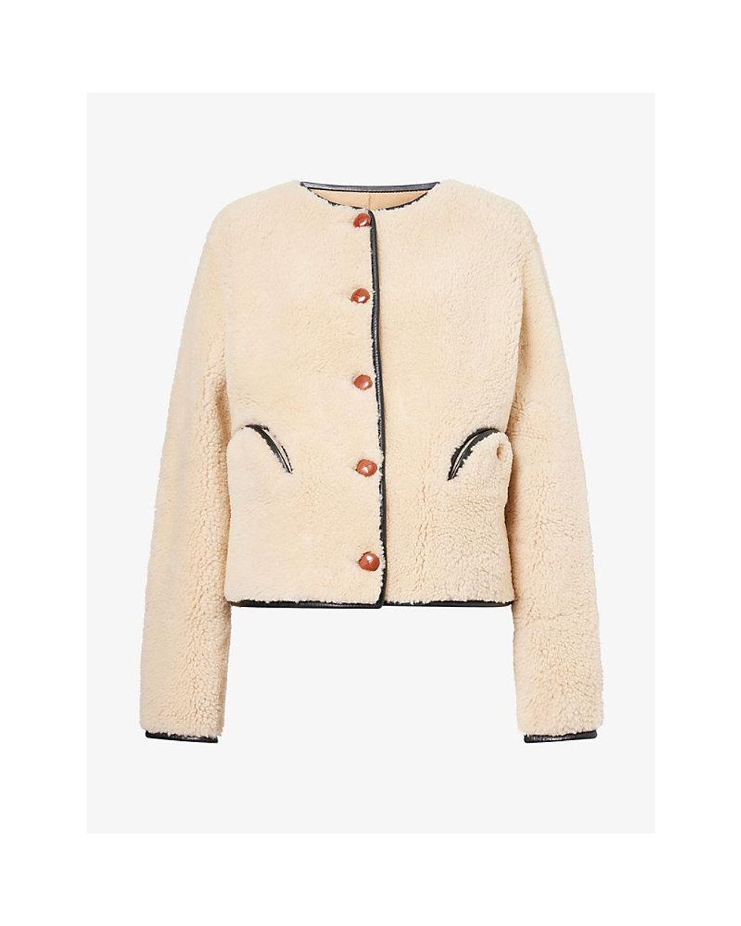 Blazé Milano Natural Gliss Bolero Shearling Jacket