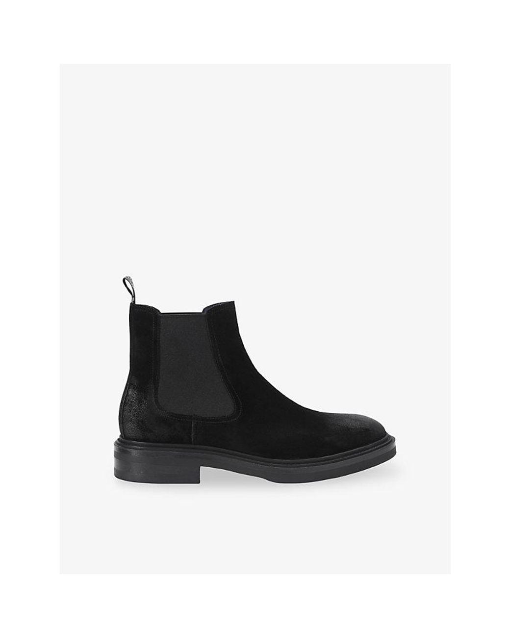 Steve Madden Black Hatton Suede Chelsea Boots for men
