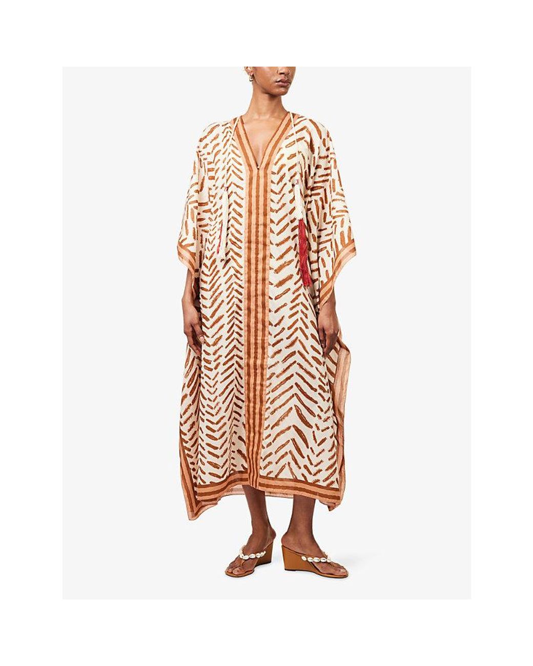 Johanna Ortiz Multicolor The Secret Of The Sun Cotton Tunic Dress