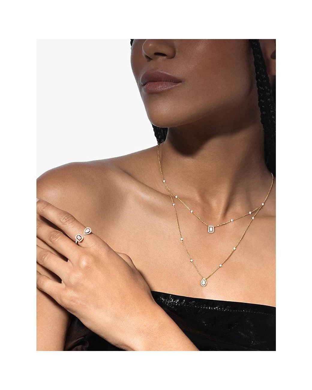 Messika Metallic My Twin 2-Row 18Ct And 0.76Ct Diamond Necklace