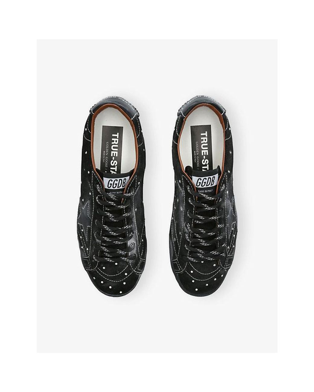 Golden Goose Deluxe Brand Black True-Star 90100 Suede Trainers