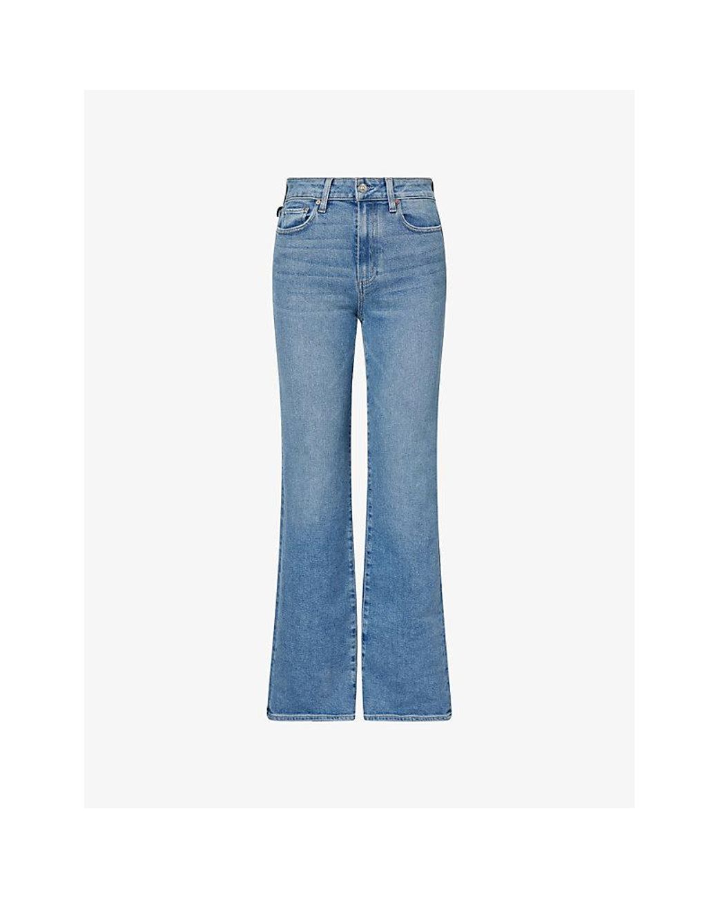 PAIGE Blue Stevie 32' Boot-Cut High-Rise Denim Jeans
