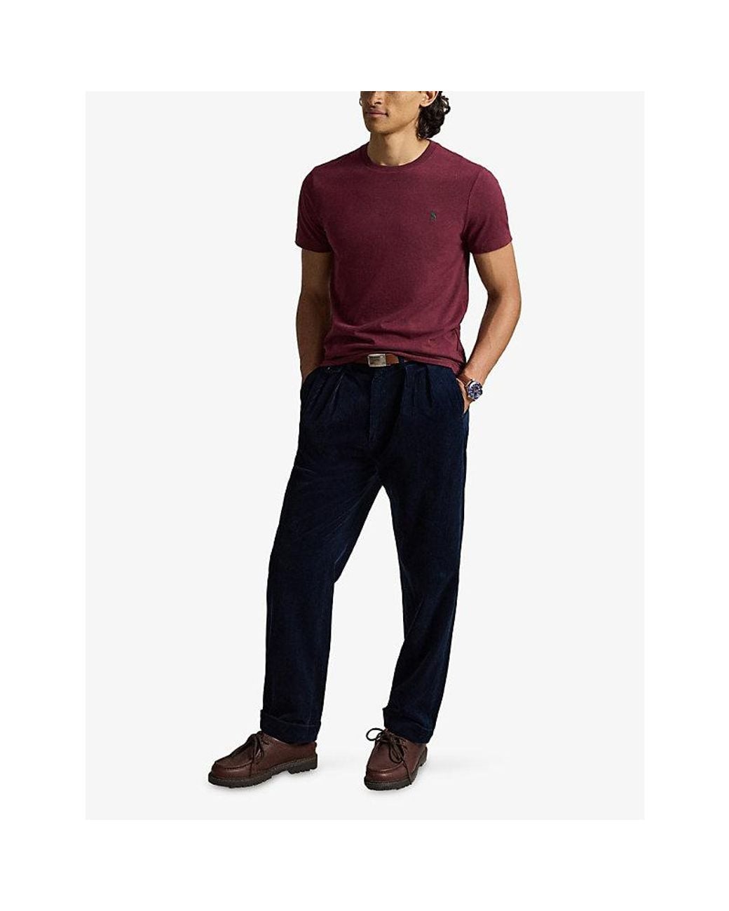 Polo Ralph Lauren Purple Classic Short-Sleeve Cotton-Jersey T-Shirt for men