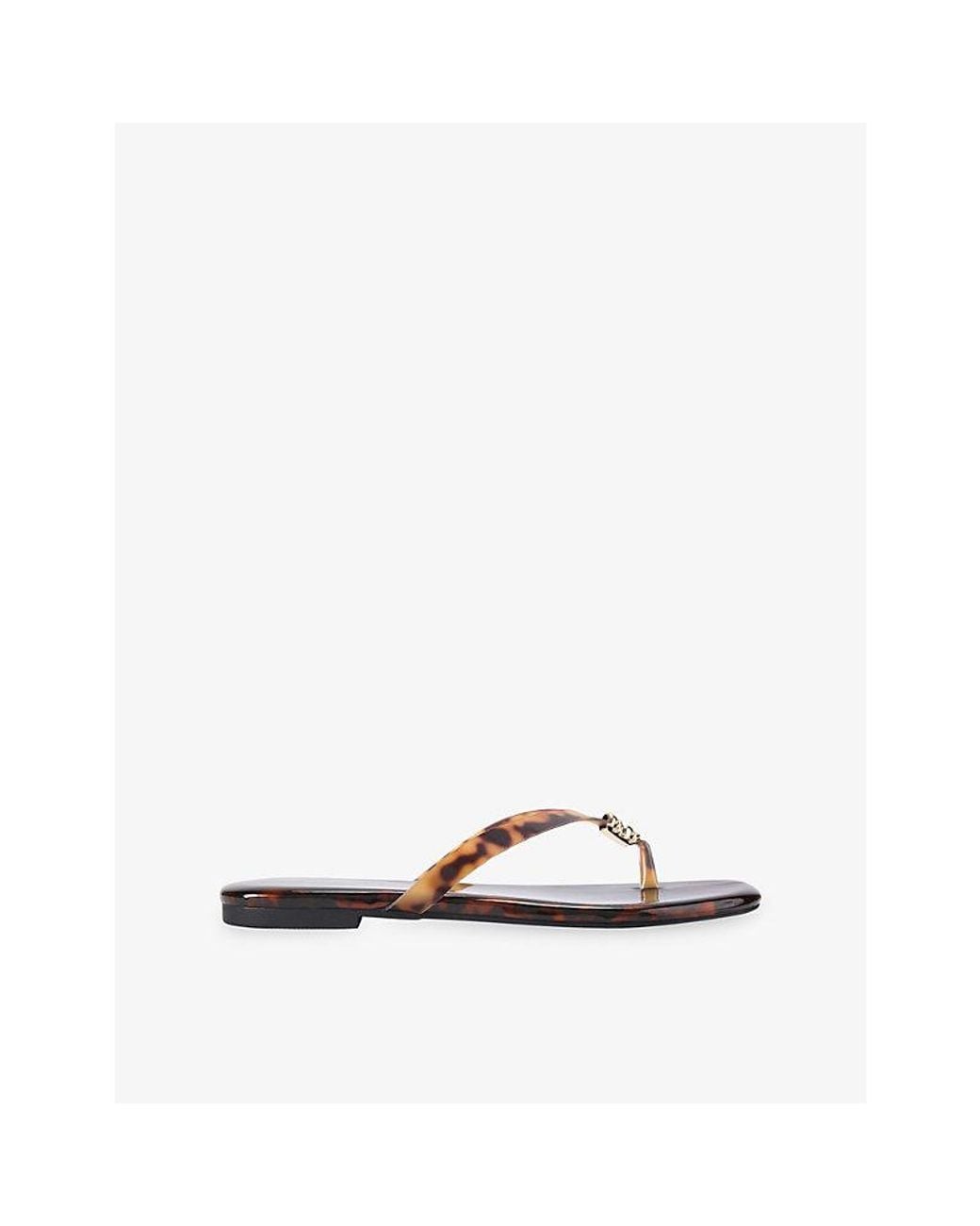 KG by Kurt Geiger White Rinse Faux-Leather Sandals