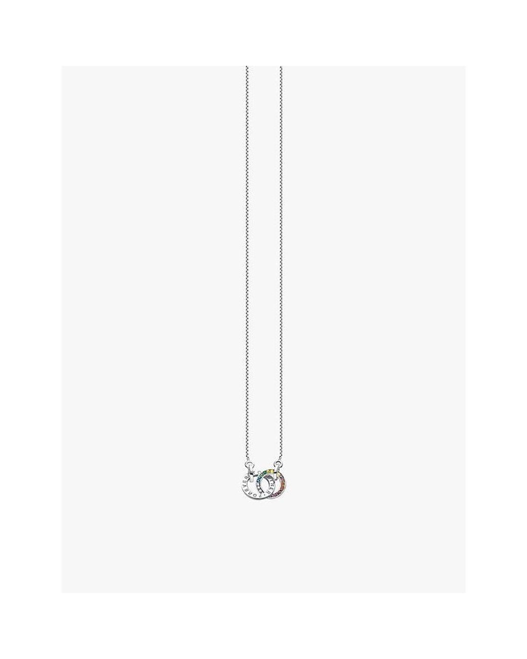 Thomas Sabo White Together Sterling- And Cubic Zirconia Necklace