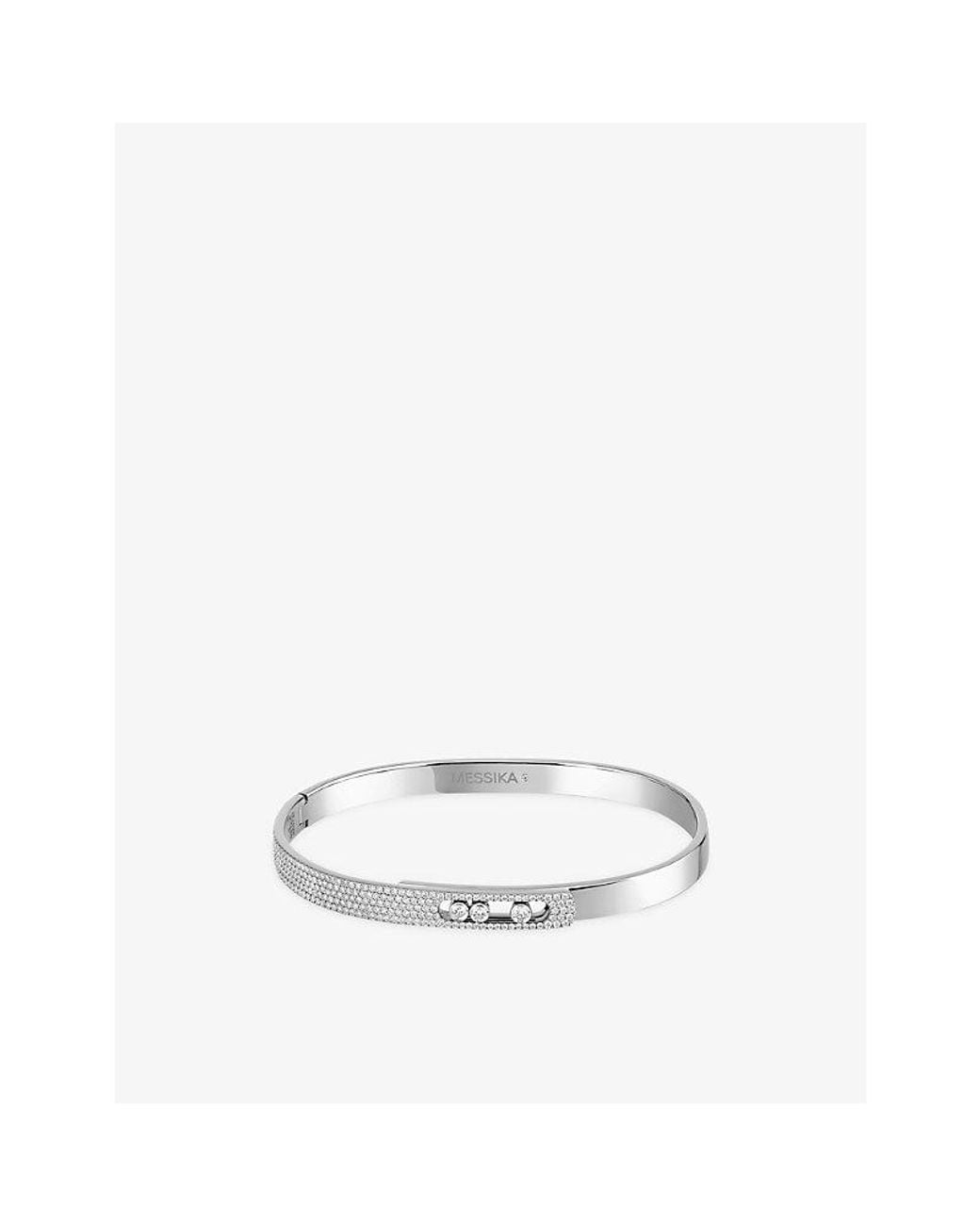 Messika White Move Noa 18Ct- And 0.90Ct Pavé-Diamond Bangle