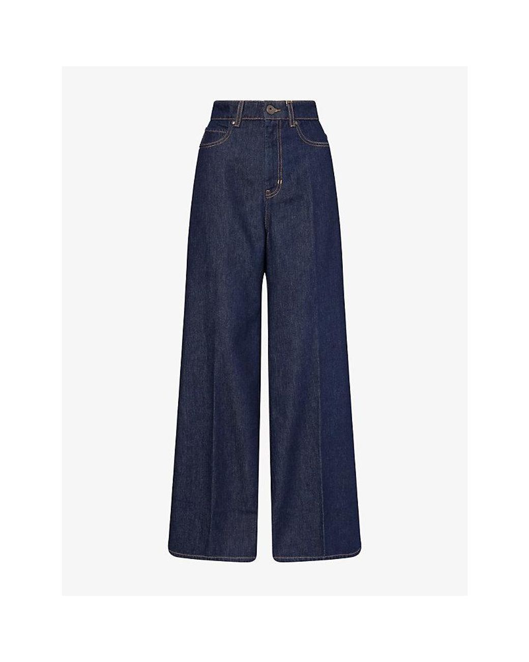 Weekend by Maxmara Blue Palazzo Wide-Leg Denim Jeans