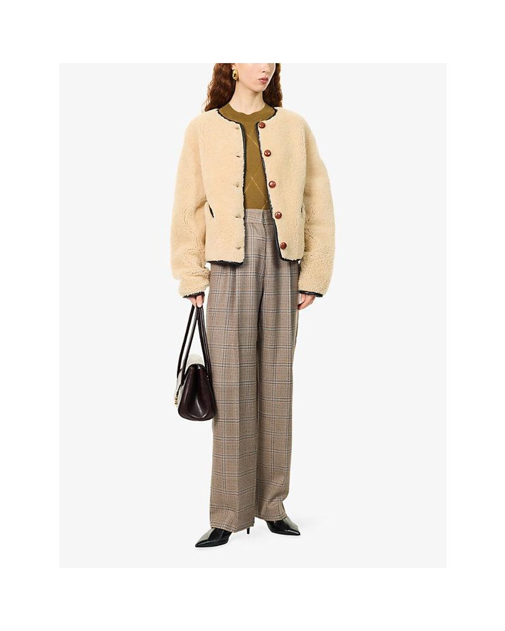Blazé Milano Gray Fox Checked Wool Trousers