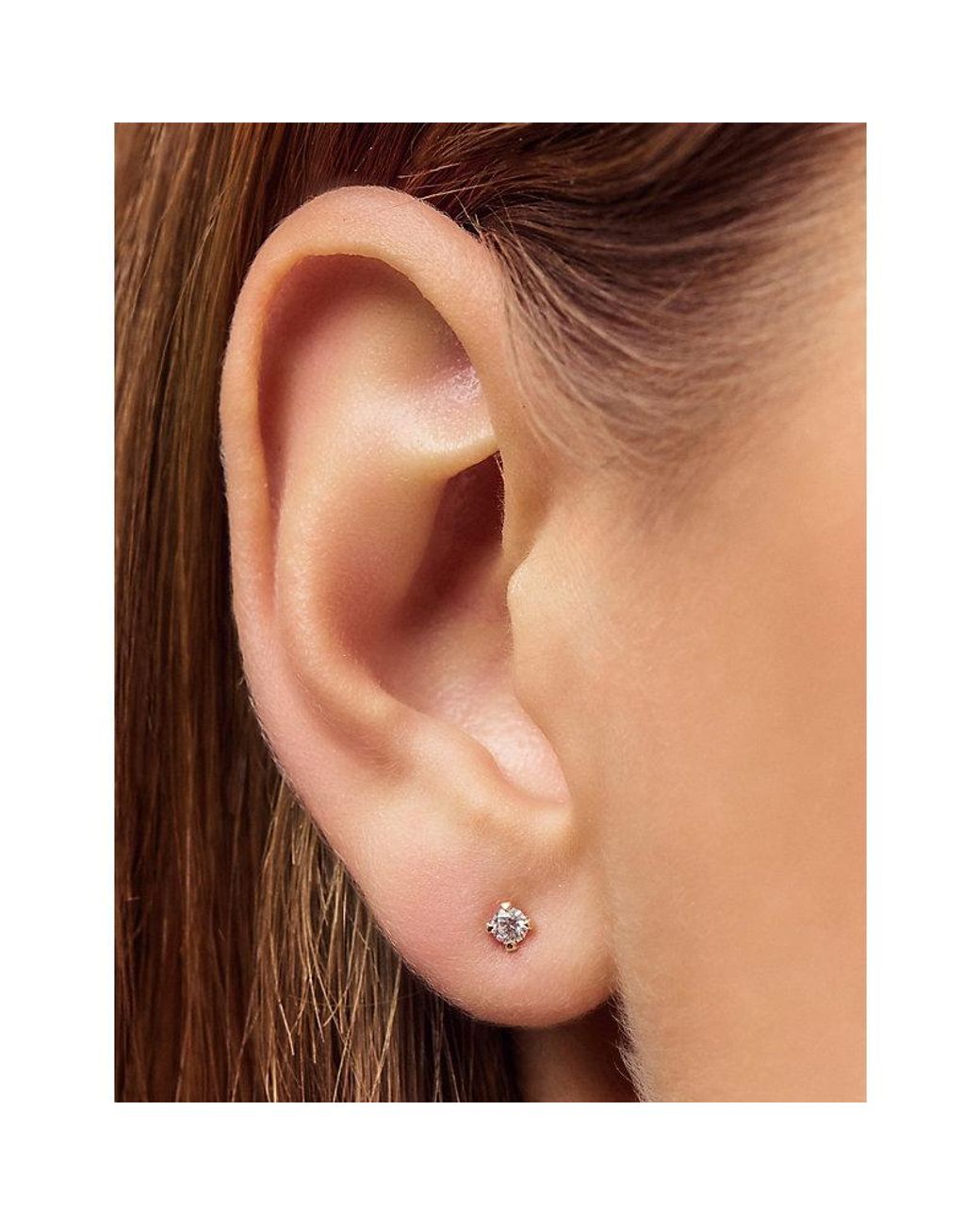 Sif Jakobs White Venice Solitaire 14Ct And 0.50Ct Lab Grown Diamond Earrings