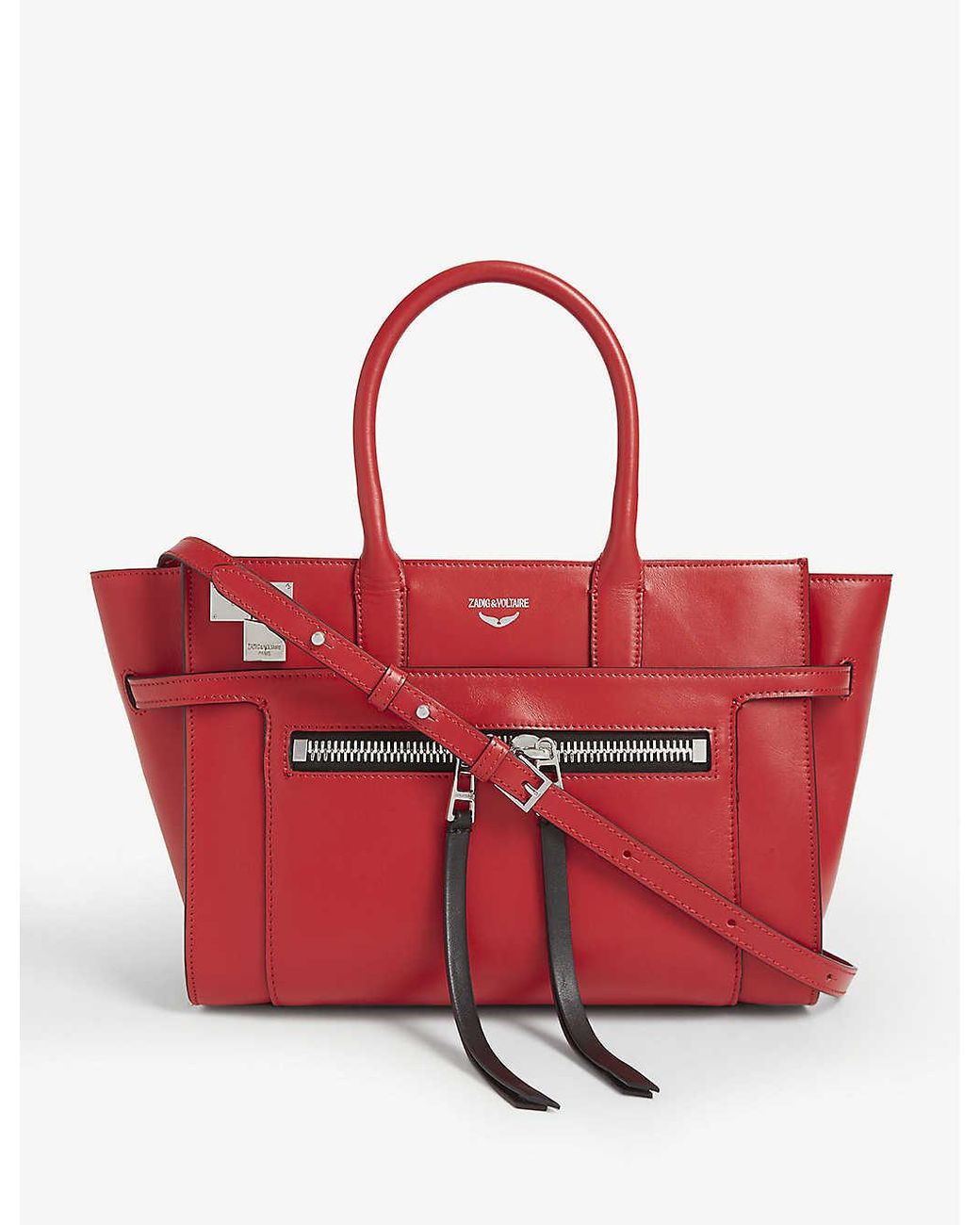 Zadig & Voltaire Leather Candide Medium Tote Bag in Passion (Red) Lyst