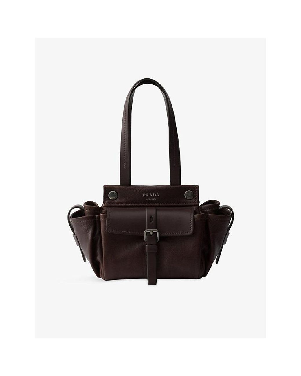 Prada Black Route Mini Leather Tote Bag