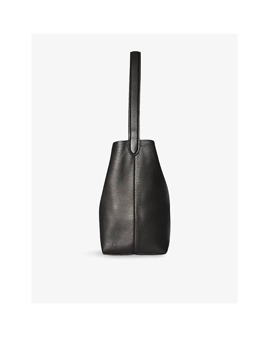 The Row Black Small N/S Park Leather Tote Bag