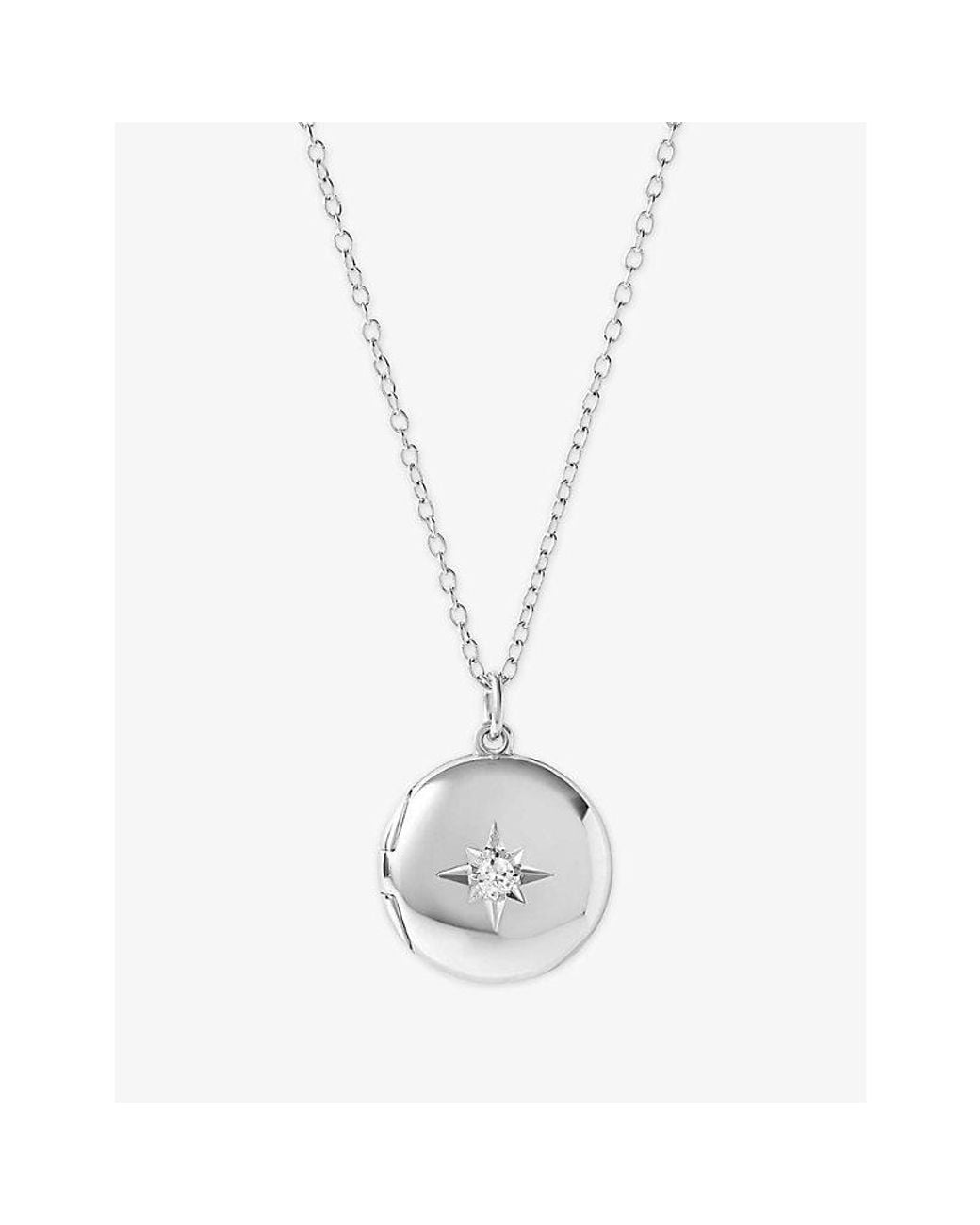Astley Clarke White Biography Midi Sterling- Locket Necklace