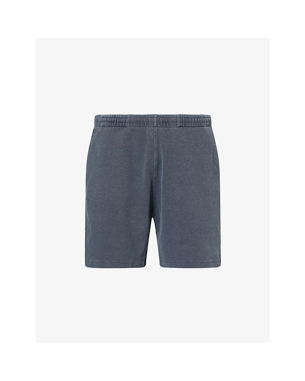 Carhartt Blue Logo-Patch Cotton Sweatshirt Shorts for men