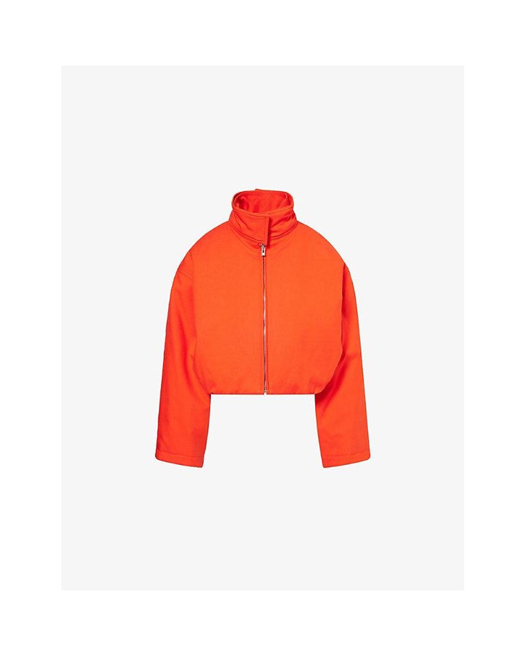 Alaïa Layered High-Neck Cotton-Garbadine Bomber Jacket