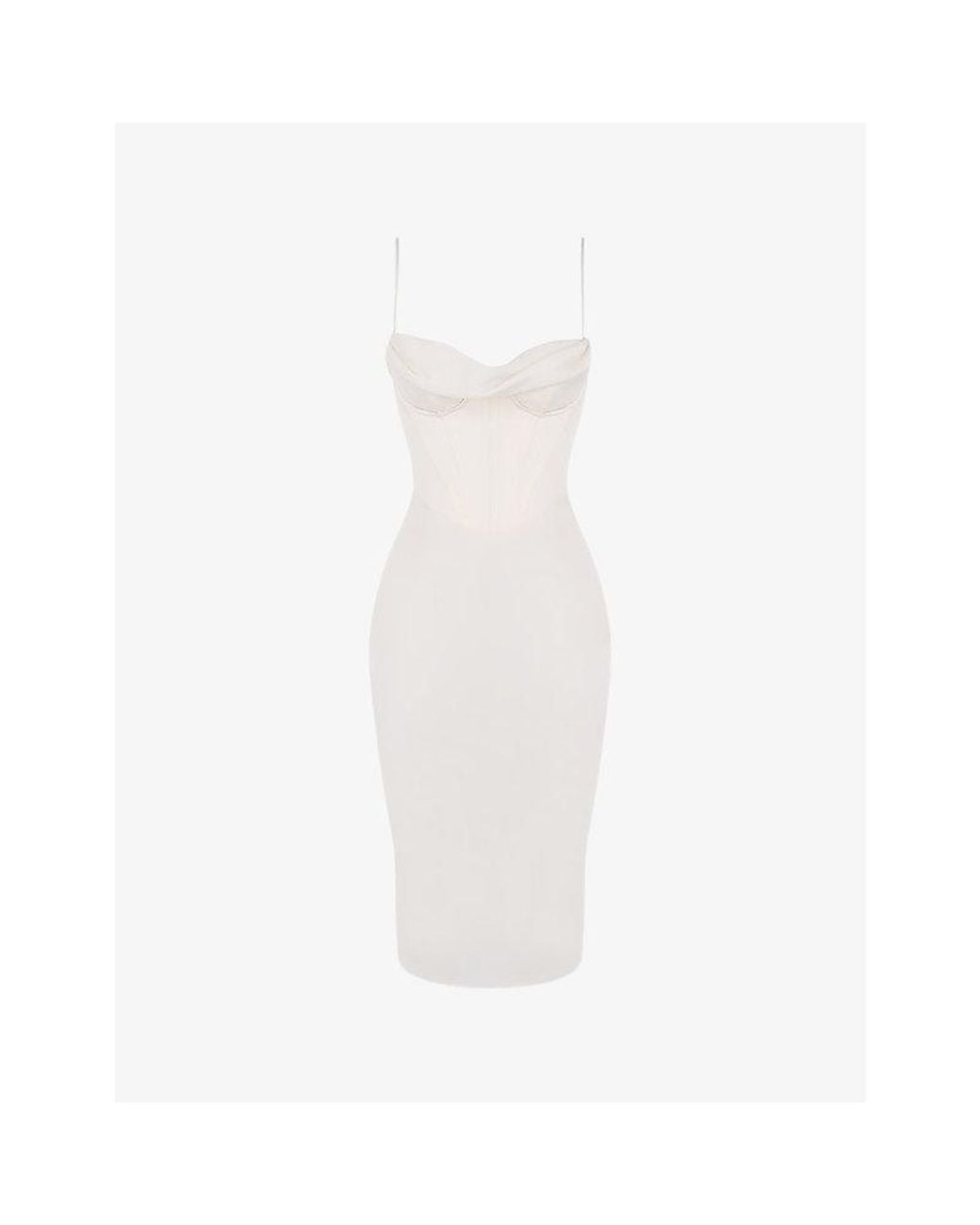 gap white corset dress Galia Satin Gown / | MESHKI Size1:0 100% Nylon Long Sleeve Wedding Dresses & Gowns Casual Dresses suninheart Elegant