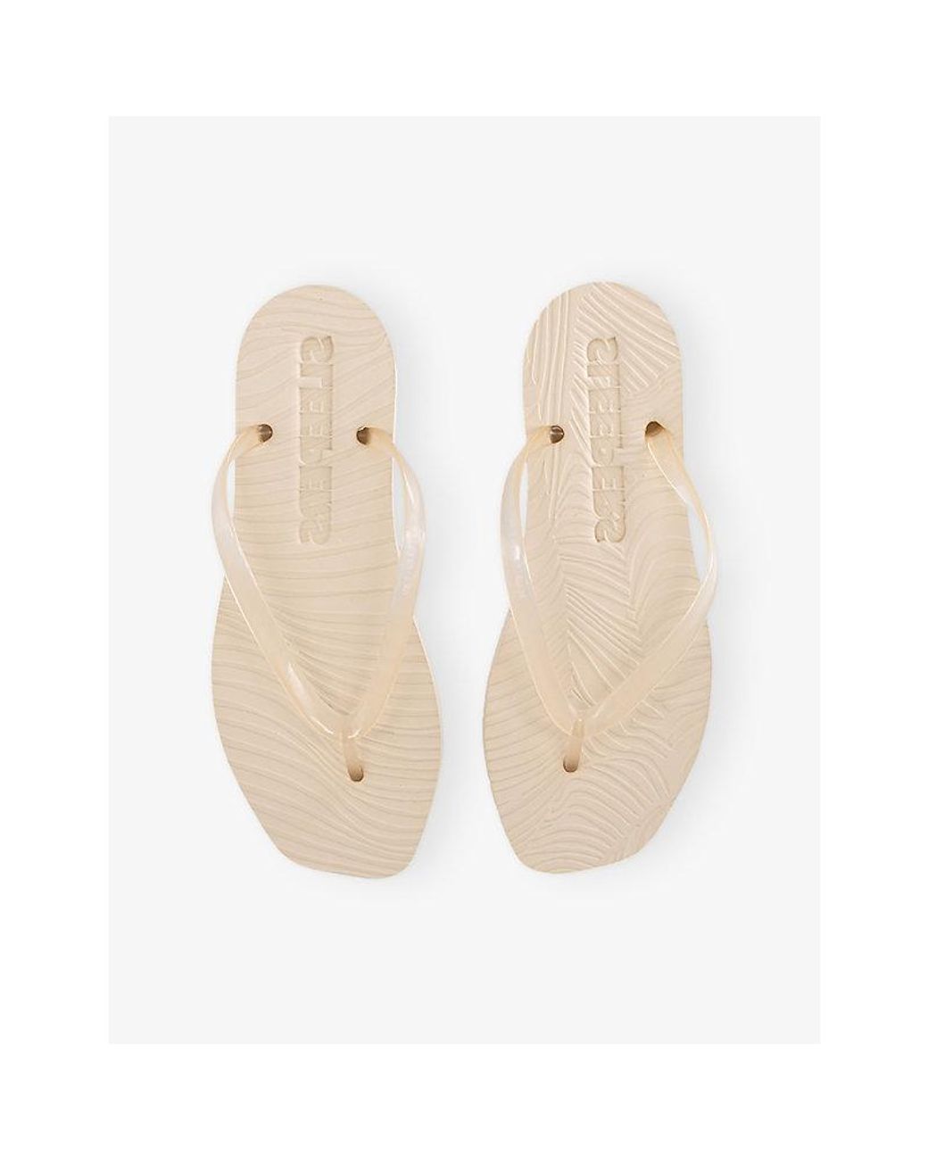 Sleeper Natural Square-Toe Rubber Flip-Flops