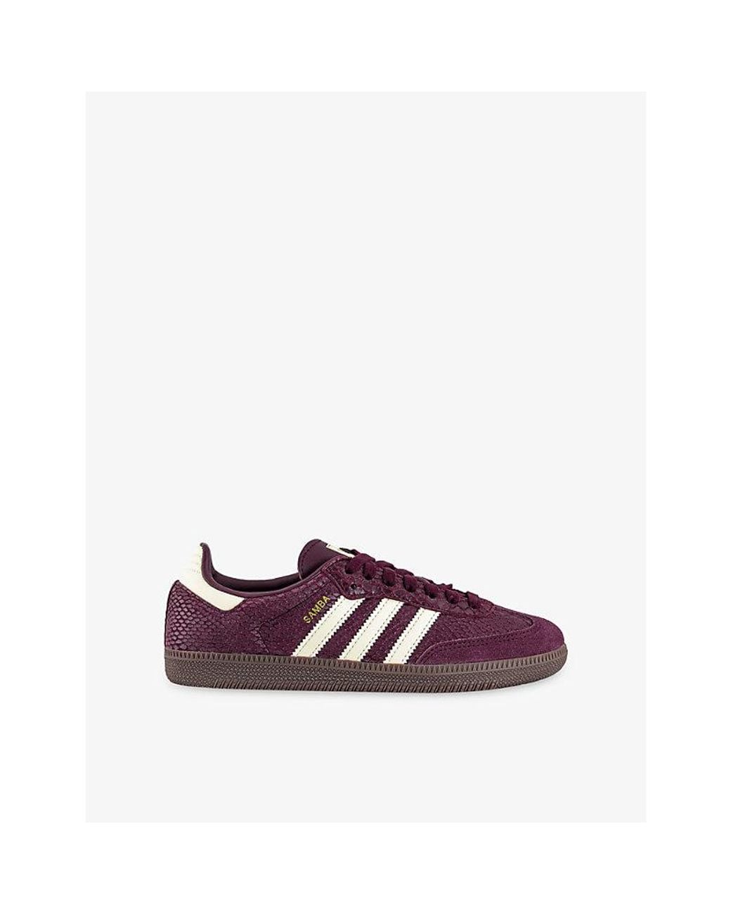 Adidas Purple Samba Og Suede Trainers