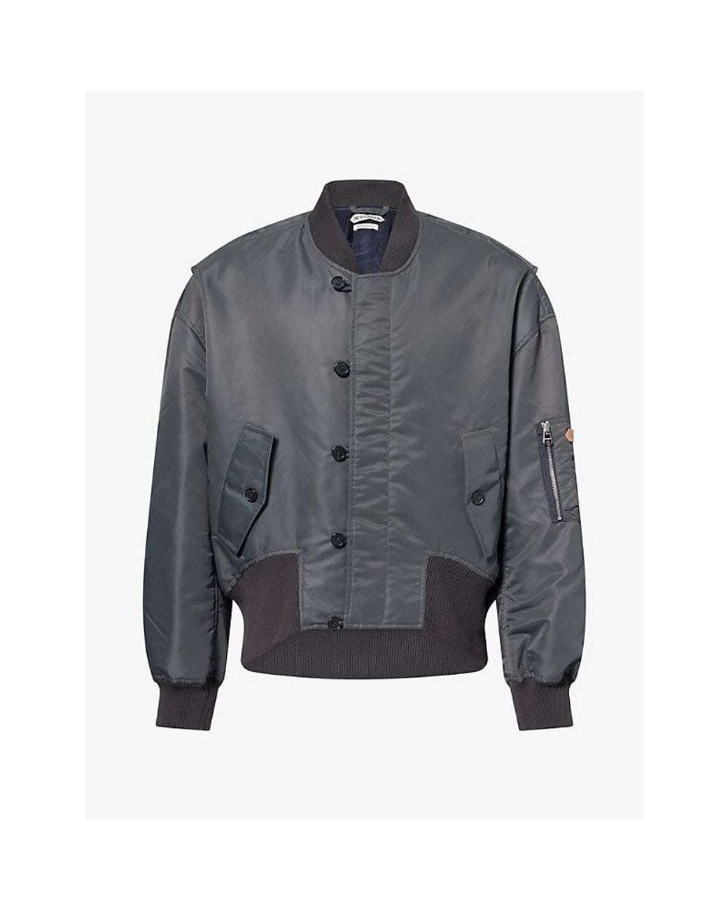 J.W. Anderson Gray Oversized Shell Bomber Jacket for men