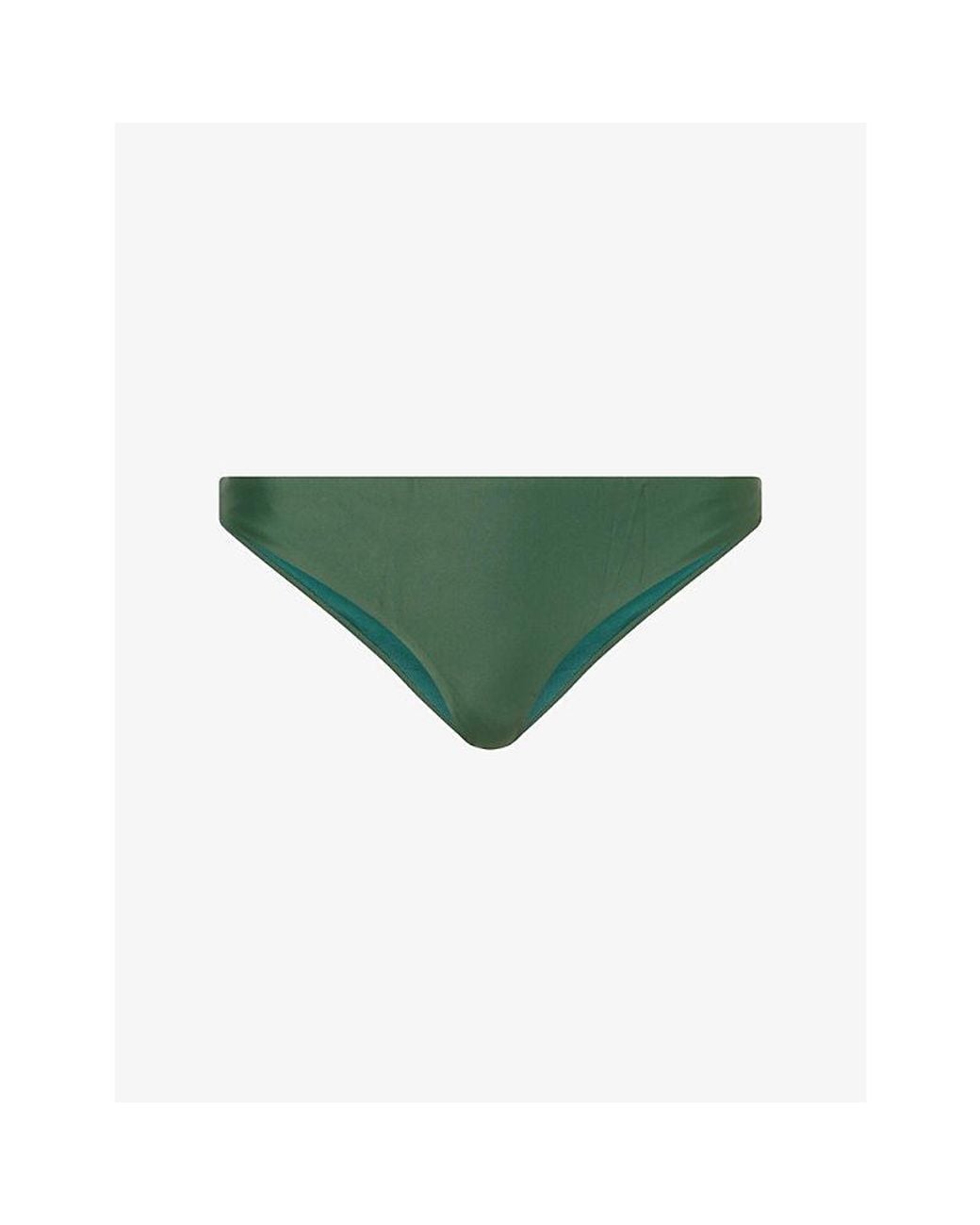 VERANDAH Green High-Leg Hipster Bikini Bottoms