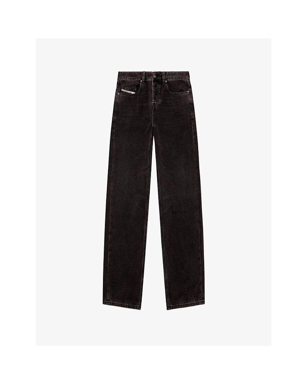 DIESEL Black 2001 D-Macro Straight-Leg Denim Jeans for men