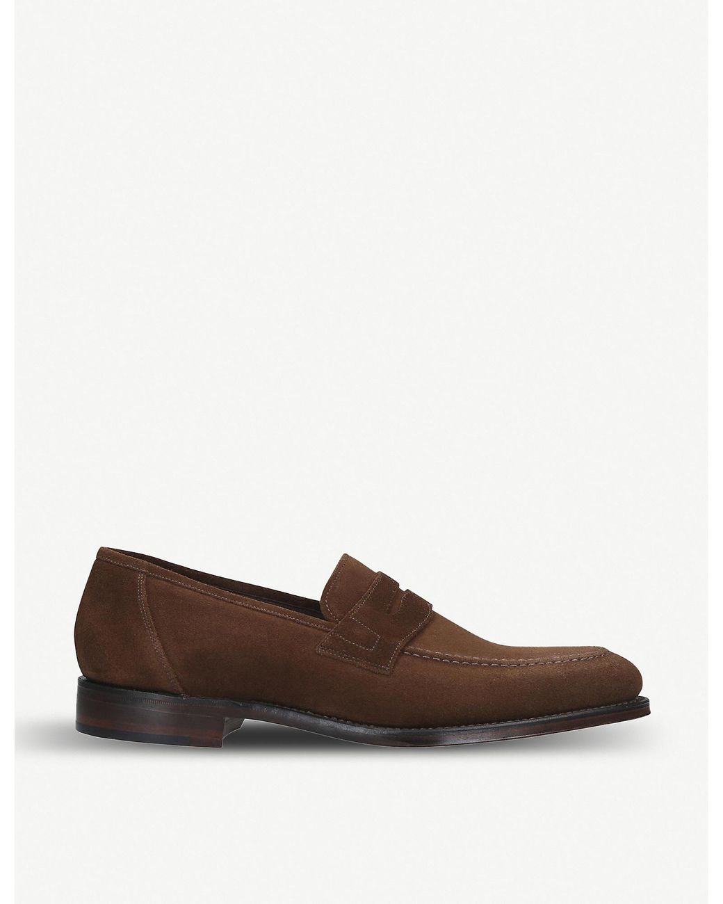 Loake Anson Suede Loafers in Brown for Men | Lyst UK
