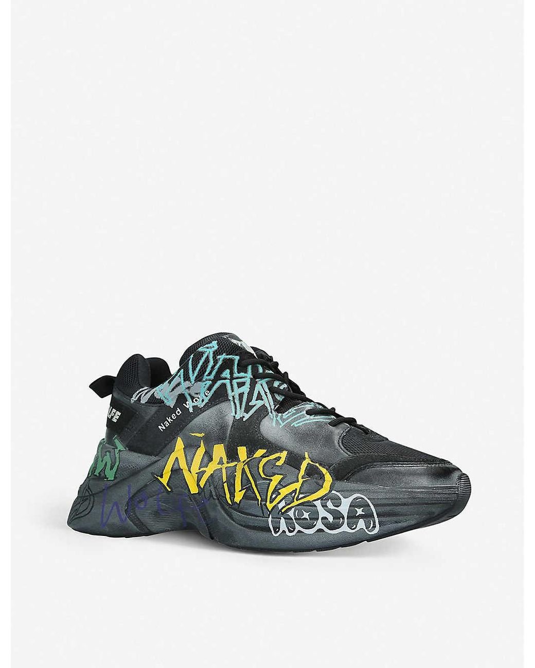 NAKED WOLFE  GRAFFITI TRAINERS 厚底スニーカー 国内発送 Naked Wolfe | Graffiti Track | Chunky Trainers | Cruise Fashion