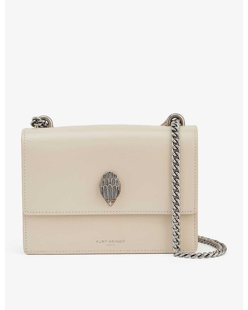 Kurt Geiger Shoreditch Leather Crossbody Bag in Natural Lyst